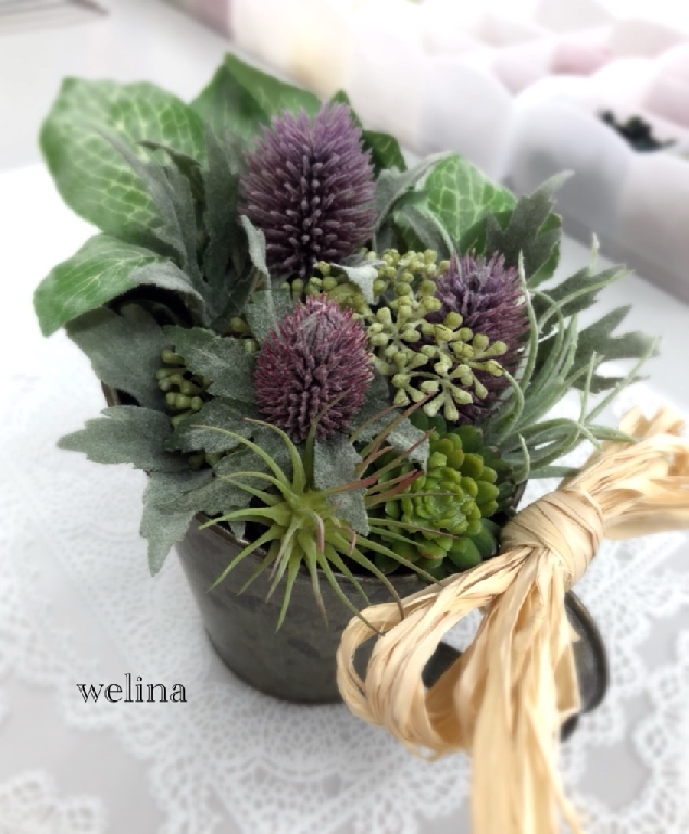 講習会より＊初めてのアーティフィシャルフラワーに挑戦！良い感じですよ♪