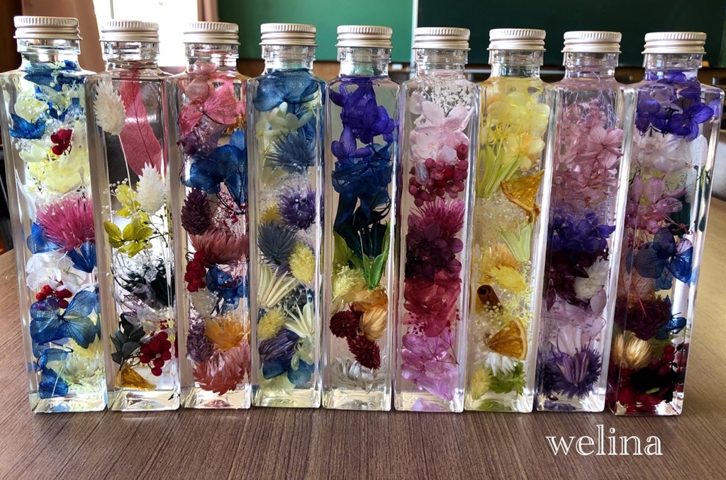 8/25開催予定K高校ハーバリウム講習会＊役員様事前講習会♪可愛く仕上がりました♡